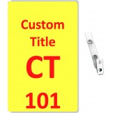 Custom Printed Numbered PVC Badges + Strap Clips - 10 pack